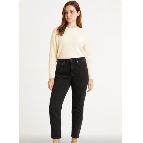 We The Free SZ 30 High Waist Mom Jean in Black OB817397 - Picture 1 of 7